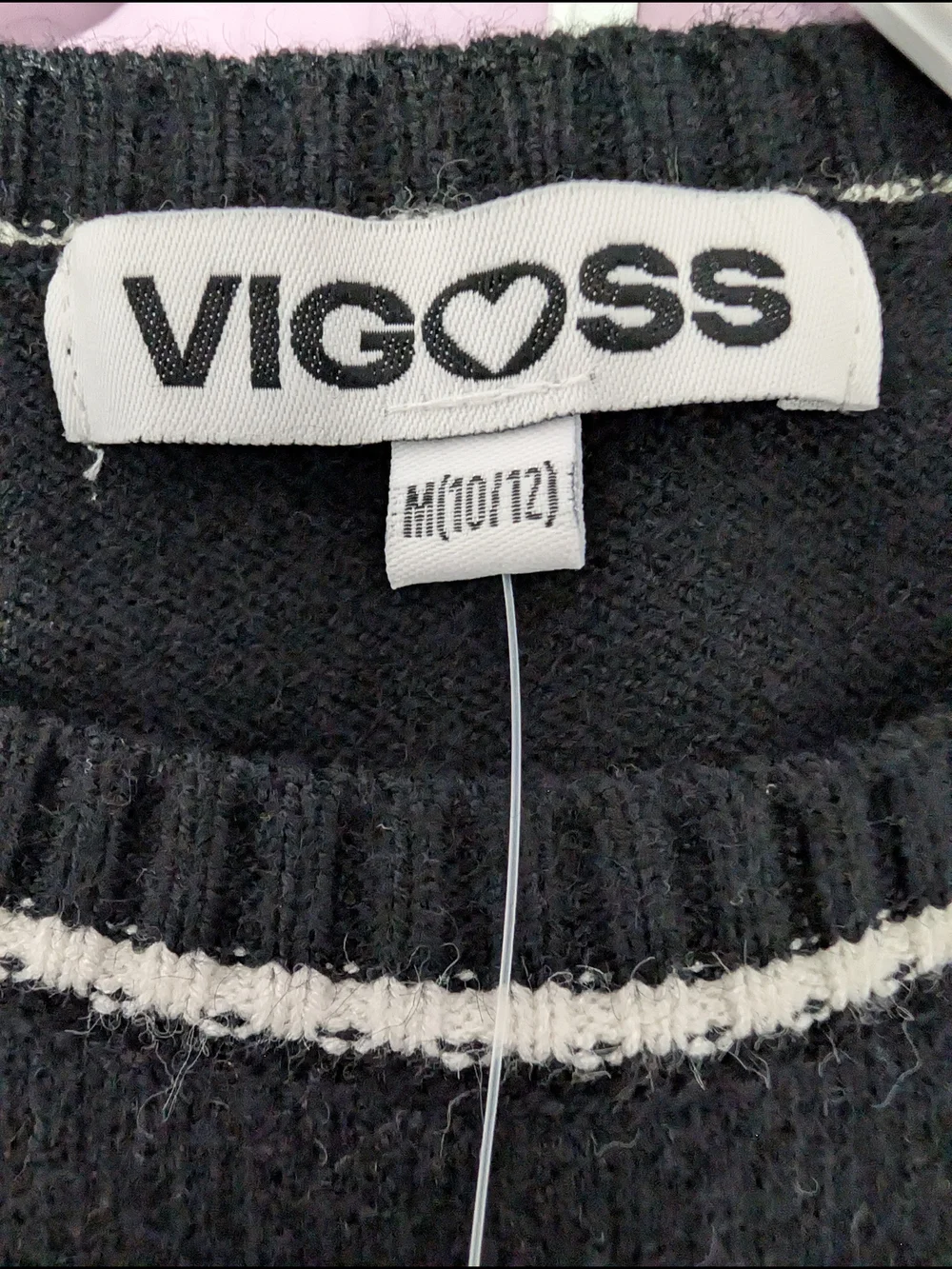 Vigoss Black and White Heart Pattern Kids Crewneck Set